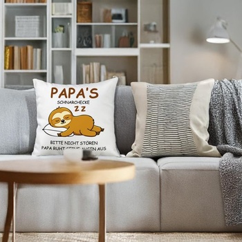 Vtipná biela obliečka na vankúš s leňostojom 45*45 cm Darčeky pre otca White-dad