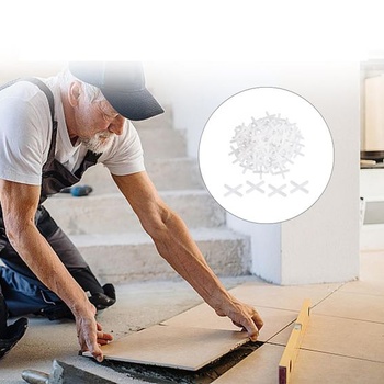 1000 bielych dištančných podložiek na dlaždice, 3mm PVC dištančné podložky, krížové dištančné