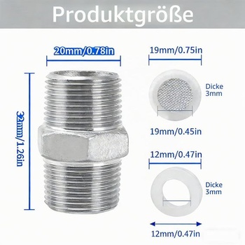 2 x dvojité niple 1/2