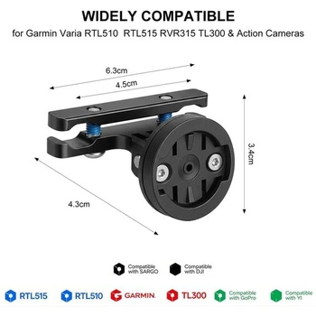 Držák sedla jízdního kola z hliníku pro zadní světla s radarovým pohonem 40–50 mm