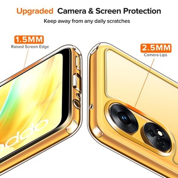 Priehľadné puzdro ivoler nežltne pre Oppo Reno8T 4G / Oppo Reno 8T 4G, 1 puzdro na telefón s 2