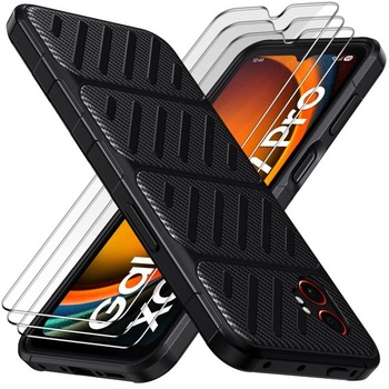 Puzdro ivoler pre Samsung Galaxy Xcover 7 Pro s 3 ochrannými fóliami z tvrdeného skla, vojenské