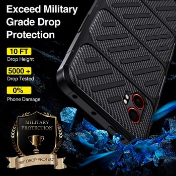 Puzdro ivoler pre Samsung Galaxy Xcover 7 Pro s 3 ochrannými fóliami z tvrdeného skla, vojenské
