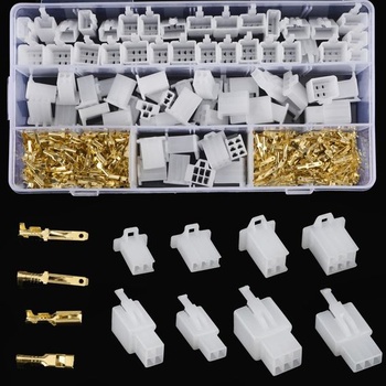 580 ks káblových konektorov 2 3 4 6 pinov, ploché zásuvky s rozstupom 2,8 mm, samec/samica, púzdro