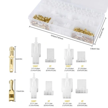 580 ks kabelových konektorů 2 3 4 6 pinů, ploché zásuvky s roztečí 2,8 mm, samec/samice, pouzdro