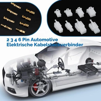 580 ks kabelových konektorů 2 3 4 6 pinů, ploché zásuvky s roztečí 2,8 mm, samec/samice, pouzdro