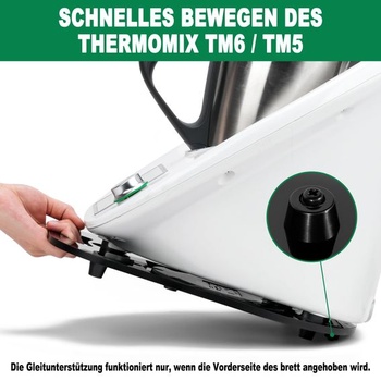 Pre Thermomix TM6 TM5 posuvná doska, akrylová, Ticanros Premium rýchlopohyblivá koliesková doska pre