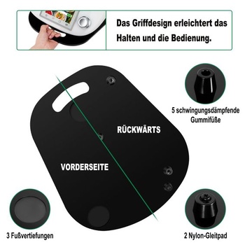 Pre Thermomix TM6 TM5 posuvná doska, akrylová, Ticanros Premium rýchlopohyblivá koliesková doska pre