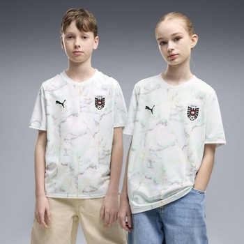 PUMA Chlapčenský dres Rakúsko Replika Jr 2026 Tričko 164 Puma Bielo-mätovo melt