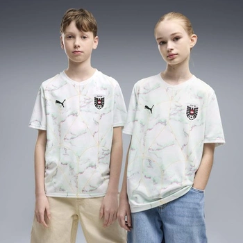 PUMA Chlapecký dres Rakousko Replika Jr 2026 Tričko 164 Puma Bílo-mátově melt