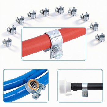 20 mini hadicových svoriek, 6-8 mm 8-10 mm malé nastaviteľné hadicové svorky na vstrekovanie paliva,