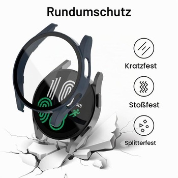 [2 ks puzdier pre Samsung Galaxy Watch 4/FE 40mm sklenené ochranné puzdro, HD odolné proti