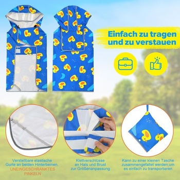 Pláštenka pre psov Weesiber, nastaviteľná pláštenka pre psov, nepremokavá pláštenka pre psov s kačacím