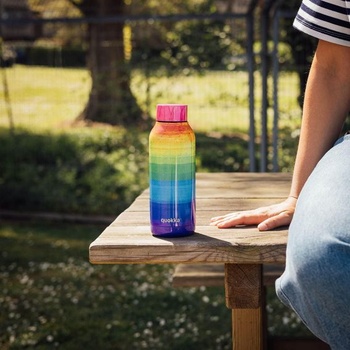 Fľaša Quokka Solid Lgtbiq+ Pride 510 ml - Dvojstenná izolácia - Nerezová oceľ - Nepriepustná termoska