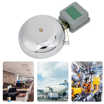 150mm elektrický zvonček AC220 V, bez iskier, typ s vonkajším úderom, školský zvonček z nerezovej ocele,