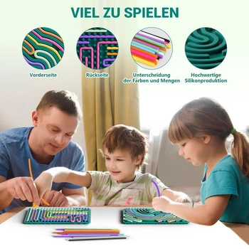 Senzorická hračka s cestovní taškou a 20 šňůrkami, silikonová oboustranná hračka pro autismus,