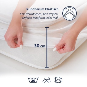 Chránič matraca FORMEYA 140x200 z mikrovlákna | Vodeodolná podložka na matrac s ochranou proti