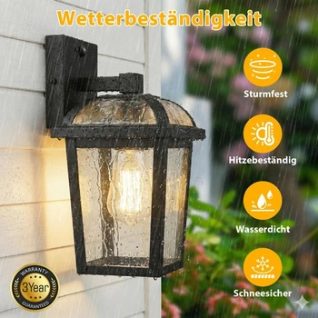 Venkovní lampa OYKYOHEI s PIR senzorem černá