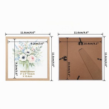 Rám na obraz Giftgarden v barvě dřeva 10x10 cm - nástěnný a stolní stojan, barva dřeva 10x10 cm