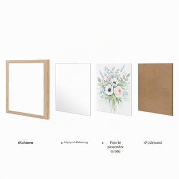 Rám na obraz Giftgarden vo farbe dreva 10x10 cm - nástenný a stolný stojan, farba dreva 10x10 cm