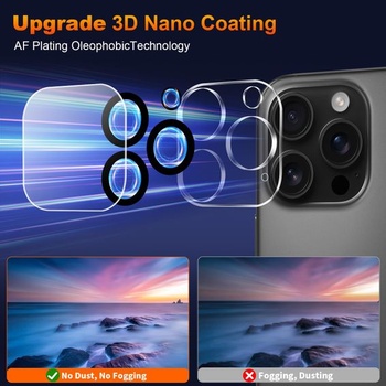 [Balení 2 + 2] Tvrzené sklo matné pro iPhone 16 Pro s ochranou objektivu fotoaparátu, ochrana proti