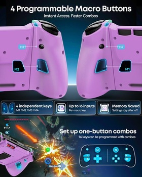Ovladač OIVO Switch 2 pro Nintendo Switch/OLED, jednodílný roztažitelný bezdrátový gamepad Switch s
