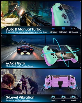 Ovladač OIVO Switch 2 pro Nintendo Switch/OLED, jednodílný roztažitelný bezdrátový gamepad Switch s