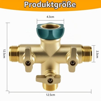 3cestný rozdělovač vody, 3/4