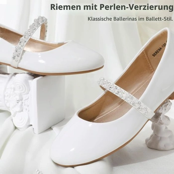 Baleríny dívčí Dream Pairs bílé, vel. 28 EU