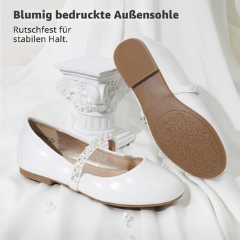 Baleríny dívčí Dream Pairs bílé, vel. 28 EU