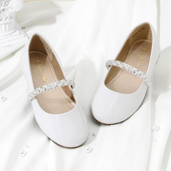 Baleríny dívčí Dream Pairs bílé, vel. 28 EU