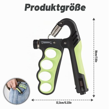 Posilňovač rúk / predlaktia - posilňovač úchopu s elektronickým počítadlom, nastaviteľný odpor 5-150