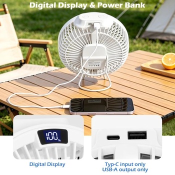 Hianjoo USB ventilátor, malý mini stolný ventilátor s diaľkovým ovládaním, tichý s funkciou časovača,