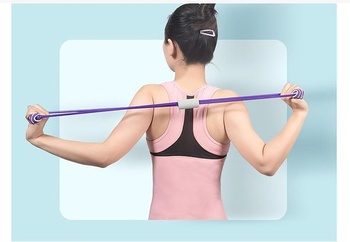 Elastický pás v tvare osmičky, fitness strečový pás, posilňovací pás, PVC, všestranný elastický pás