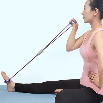 Elastický pás v tvare osmičky, fitness strečový pás, posilňovací pás, PVC, všestranný elastický pás