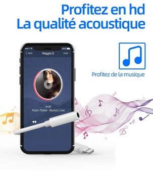 Adaptér z Lightning na 3,5 mm jack pre slúchadlá (2 ks) pre iPhone 14/13, audio kábel pre slúchadlá