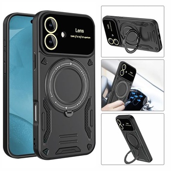 Puzdro na telefón UPLAI pre Xiaomi Poco X7 Pro 5G, 360 ° stojan, krúžok, magnetický ochranný kryt,