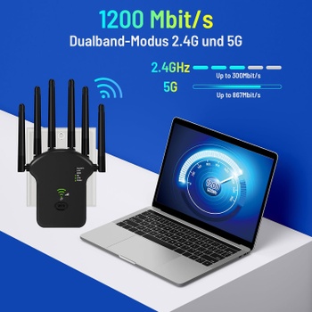 Wifi zesilovač Bfhdbdt 1200 Mbit/s LAN/WAN