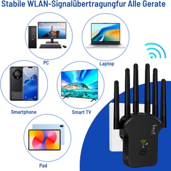 Wifi zesilovač Bfhdbdt 1200 Mbit/s LAN/WAN