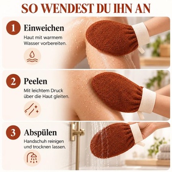 Exfoliačné rukavice 2 v 1 zo sisalu a viskózy - Obojstranná exfoliačná rukavice na telo do sprchy a