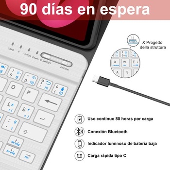 IVEOPPE iPad Mini 7, 8,3 palce (21,1 cm), klávesnice pro iPad Mini 6, ochranné pouzdro pro iPad