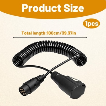 Adaptérový kabel pro přívěs Menibeuty 2M, adaptér pro přívěs se 7pinovou až 13pinovou zástrčkou,