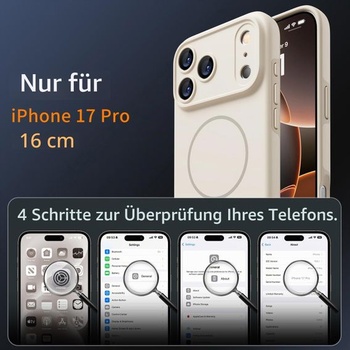Magnetický kryt pre iPhone 17 Pro s ochranou fotoaparátu [matná jednofarebná] - mliečno biela