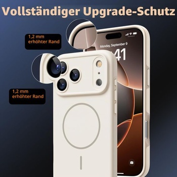 Magnetický kryt pre iPhone 17 Pro s ochranou fotoaparátu [matná jednofarebná] - mliečno biela