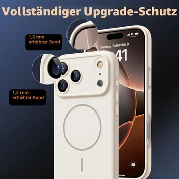 Magnetický kryt pro iPhone 17 Pro s ochranou fotoaparátu [matná jednobarevná] - mléčně bílá