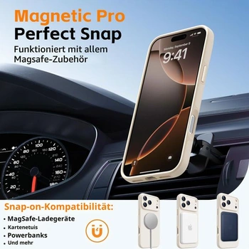 Magnetický kryt pro iPhone 17 Pro s ochranou fotoaparátu [matná jednobarevná] - mléčně bílá