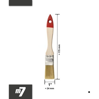 Súprava plochých čapov M7 5 ks 38 mm, rada 30, Drevené čapy Malerpinsel, rada 30 - sada 5 kusov 38 mm