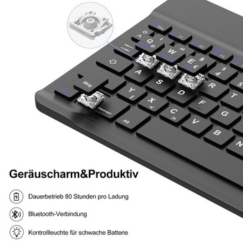 IVEOPPE klávesnica pre iPad Air 11” M4 2026/M3 2025/M2 2024, ochranné puzdro s držiakom pera,