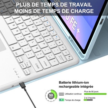 Pouzdro s klávesnicí pro Samsung Galaxy Tab S10 FE+ Plus 13,1 palce 2025, francouzská klávesnice