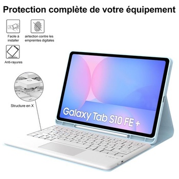 Pouzdro s klávesnicí pro Samsung Galaxy Tab S10 FE+ Plus 13,1 palce 2025, francouzská klávesnice